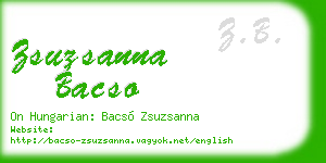 zsuzsanna bacso business card